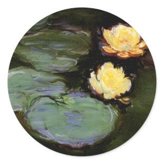 Water-Lilies: 1897-98 by Monet Classic Round Sticker