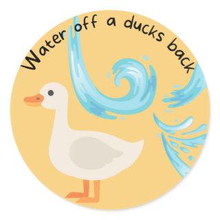 Water Off A Ducks Back Sticker