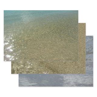 Water on the Beach I Abstract Nature Photography  Sheets