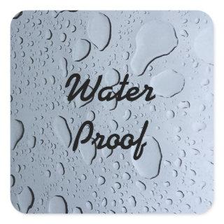 Water Proof Drops Splash Free Custom Trendy Cool Square Sticker