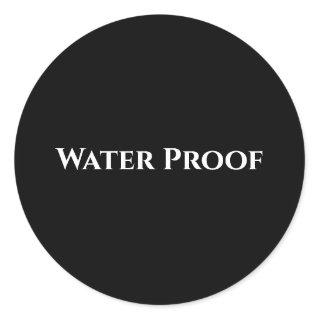 Water Proof Splash Free Package Label Black White