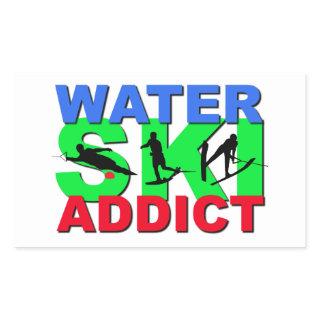 Water Ski Addict Rectangular Sticker