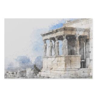 Watercolor Ancient Sites ruins in Athens, Greece   Sheets