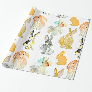 Watercolor Animals - Rabbits, long eared, bunny