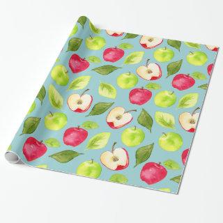 Watercolor Apples Pattern