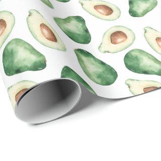 Watercolor Avocado Pattern