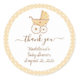 Watercolor Baby Shower  Classic Round Sticker
