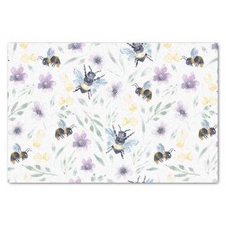Watercolor Bee Pattern Tissue Paper