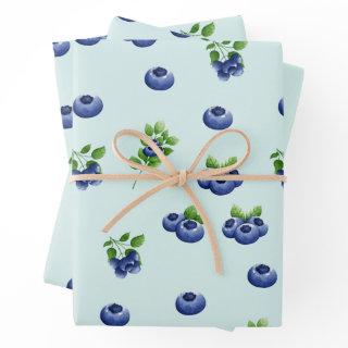 Watercolor Blueberry Fruit  Sheets