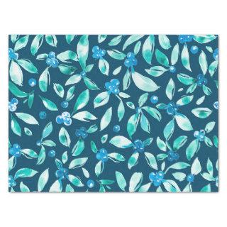 Watercolor blueberry pattern  tissue paper