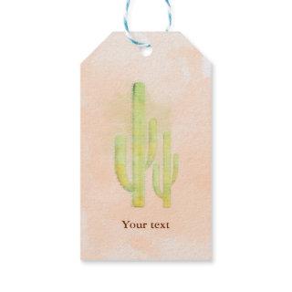 Watercolor Cactus Simple Southwestern Party Favor Gift Tags