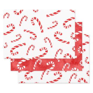 Watercolor Candy Cane Patterns       Sheets