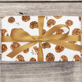 Watercolor Chocolate Chip Cookies Pattern