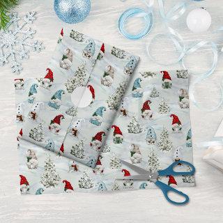 Watercolor Christmas Gnomes Tissue Paper