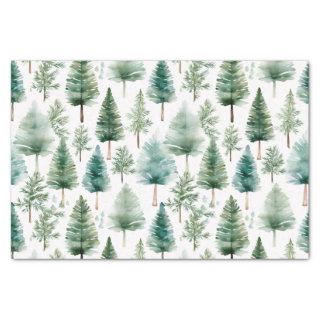 Watercolor Christmas Tree Pattern Tissue Paper