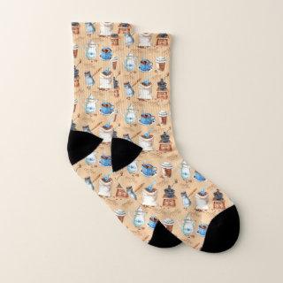 Watercolor Coffee  Socks