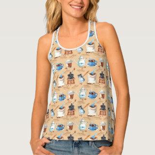 Watercolor Coffee  Tank Top