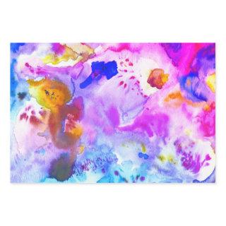 Watercolor colorful textured painting vivid purple  sheets