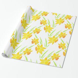 Watercolor Daffodils Pattern