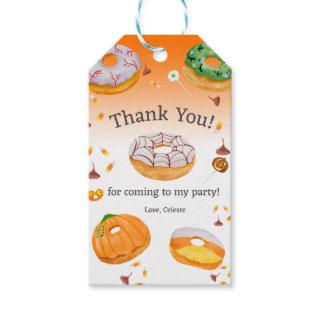 Watercolor Donut-licious Halloween Candy Thank You Gift Tags