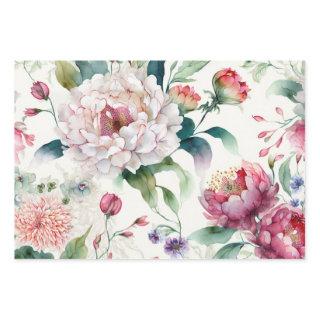 Watercolor elegant delicate asian floral pattern   sheets