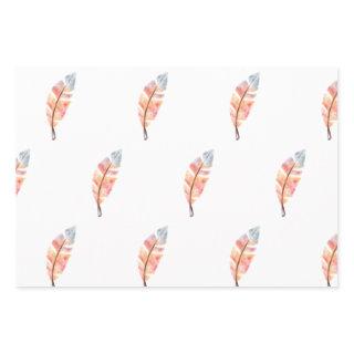 Watercolor Feather   Sheets