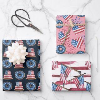 Watercolor flag of the US  Sheets
