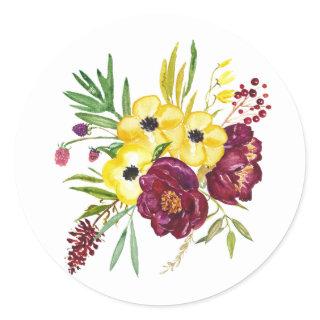Watercolor Floral Envelope Stickers