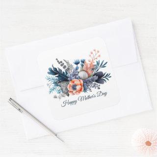 Watercolor Floral Mother's Day  Square Sticker