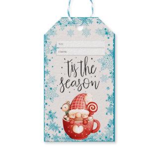 Watercolor Gnome Winter Scene Holiday Gift Tags