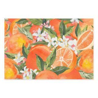 Watercolor grapefruit citrus modern tropical  sheets