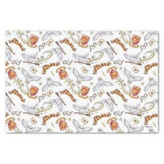 Watercolor GRYFFINDOR™ Hedwig Pattern Tissue Paper