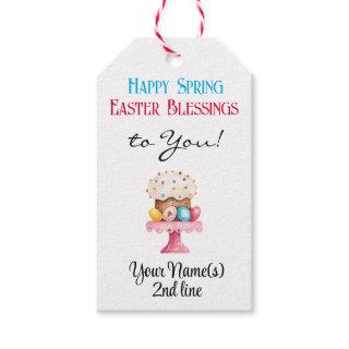 Watercolor Happy Spring, Easter Blessings (10) Gift Tags