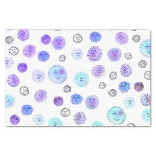 Watercolor Happy Suns Pattern Gift Tissue Paper