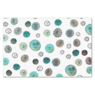 Watercolor Happy Suns Pattern Gift Tissue Paper