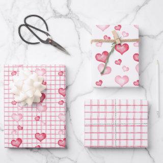 Watercolor Hearts and Lines  Sheets