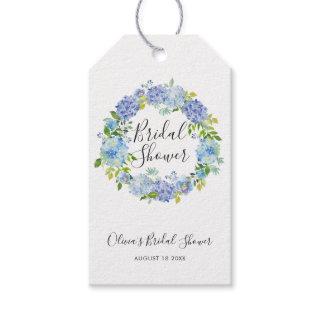 Watercolor Hydrangeas Wreath Bridal Shower Gift Tags