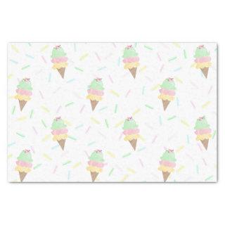 Watercolor Ice Cream and Sprinkle Party Tissue Paper