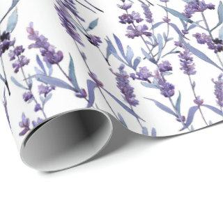 watercolor lavender floral background