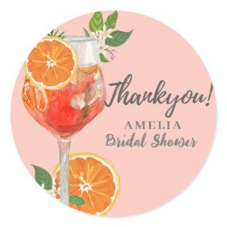 Watercolor Lemon citrus Fruits Bridal shower  Classic Round Sticker