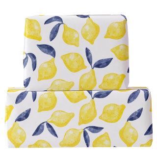 Watercolor Lemon Pattern Citrus