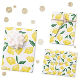 Watercolor Lemon Pattern Citrus  Sheets