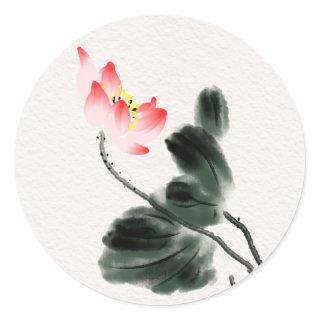 Watercolor Lotus Flowers Sticker