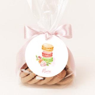 Watercolor Macaroons Baby Shower Gift Tags
