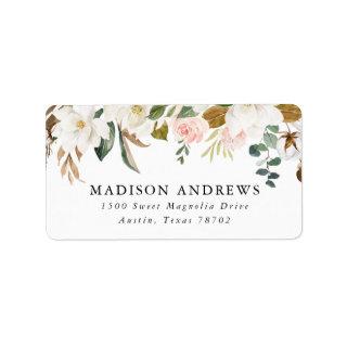 Watercolor Magnolias | Return Address Labels
