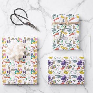 Watercolor Mardi Gras Themed  Sheets