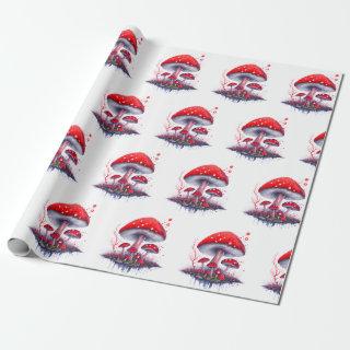 Watercolor Mushroom Pattern