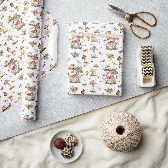 Watercolor Mushroom Pattern