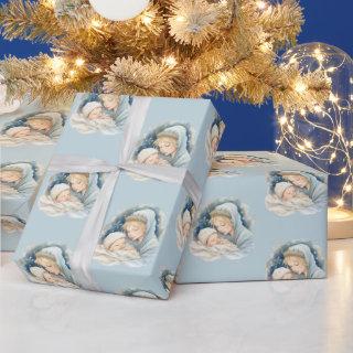 Watercolor Nativity Scene Religious Christmas