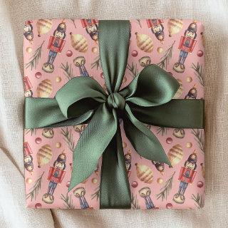 Watercolor Nutcracker Pine Christmas Holiday